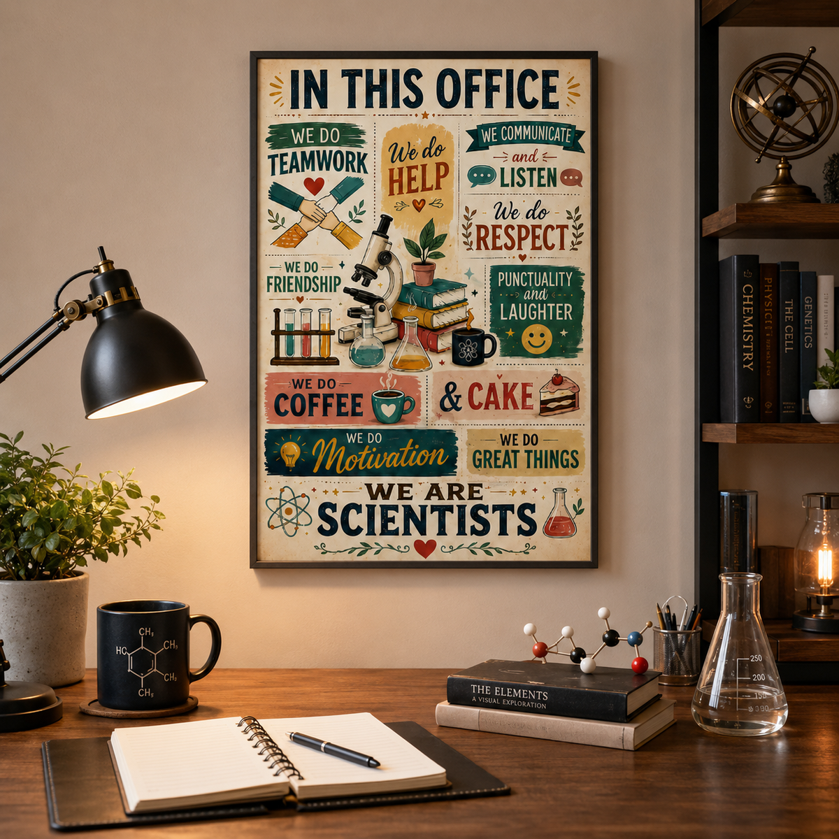 Scientist In This Office Poster, Science Wall Art, Scientist Gift