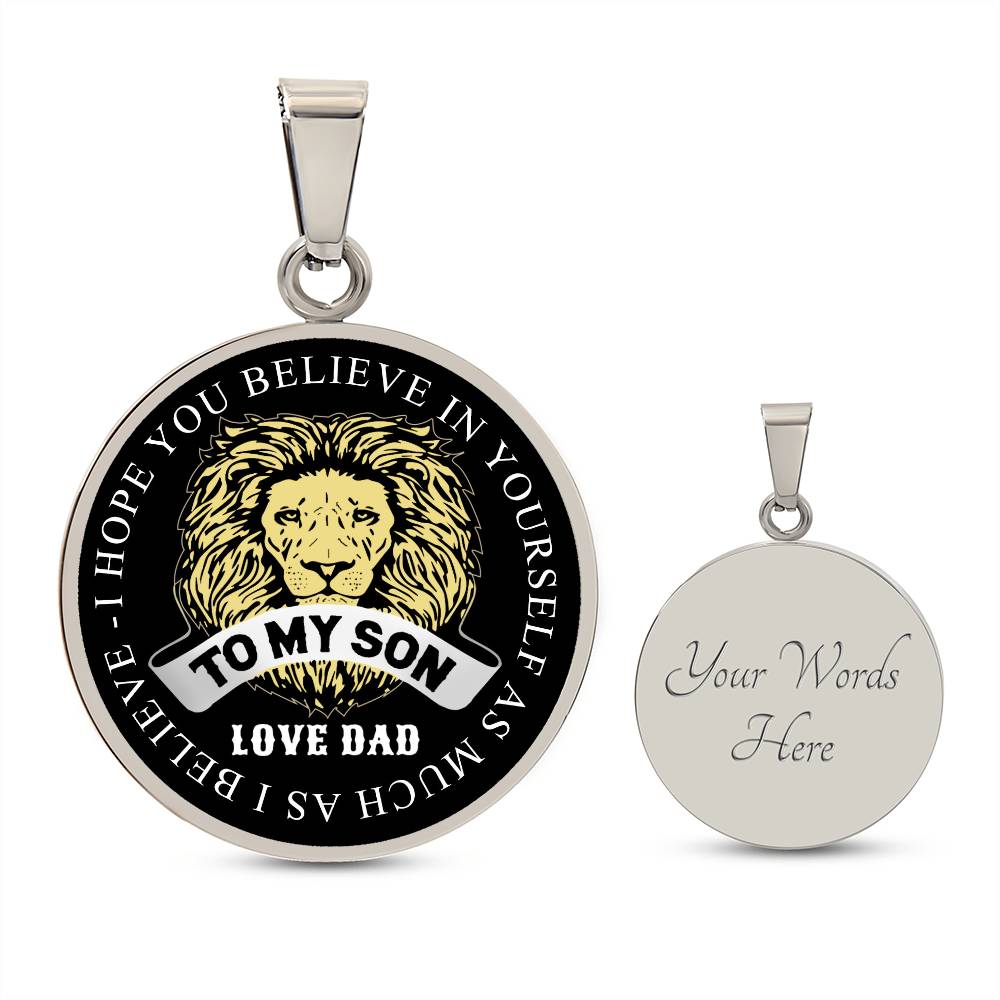 To My Son Lion Dad Gold