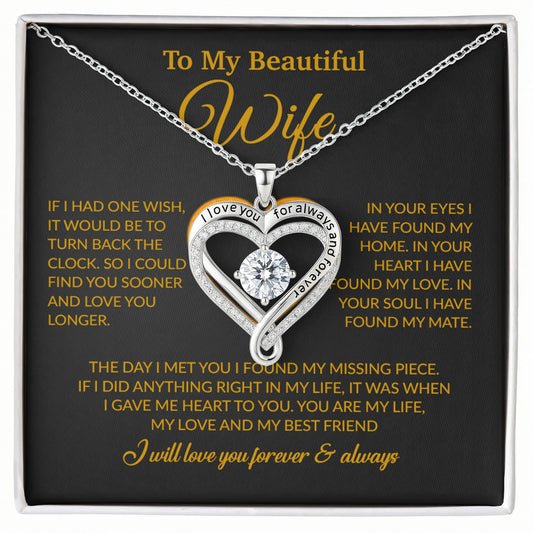 To My Wife Necklace, Christmas Gifts For Women, Anniversary Gift For Wife 21_12_Gold