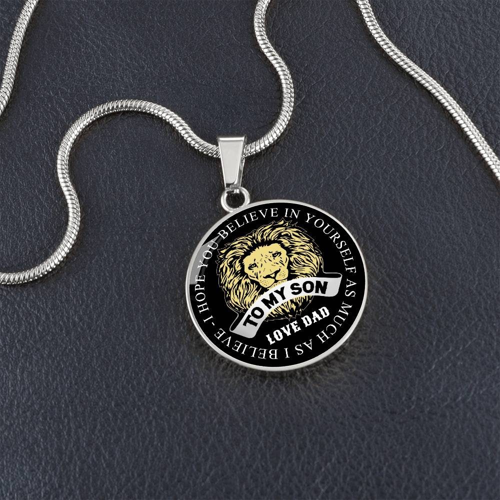 To My Son Lion Dad Gold