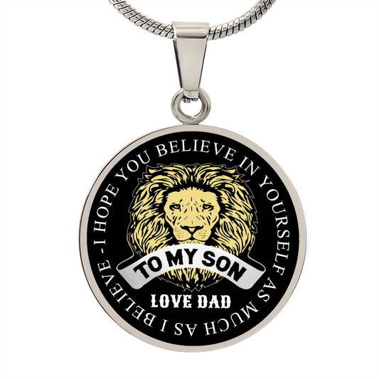 To My Son Lion Dad Gold