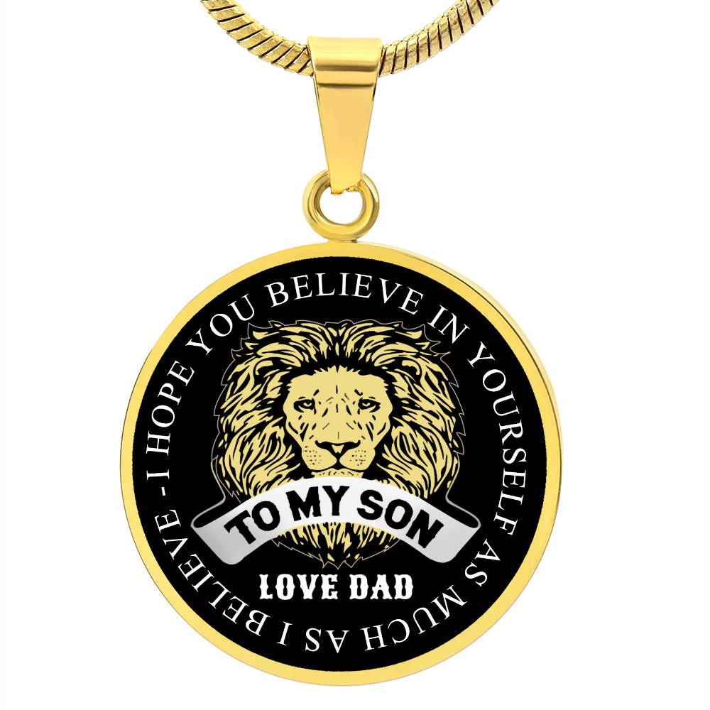 To My Son Lion Dad Gold