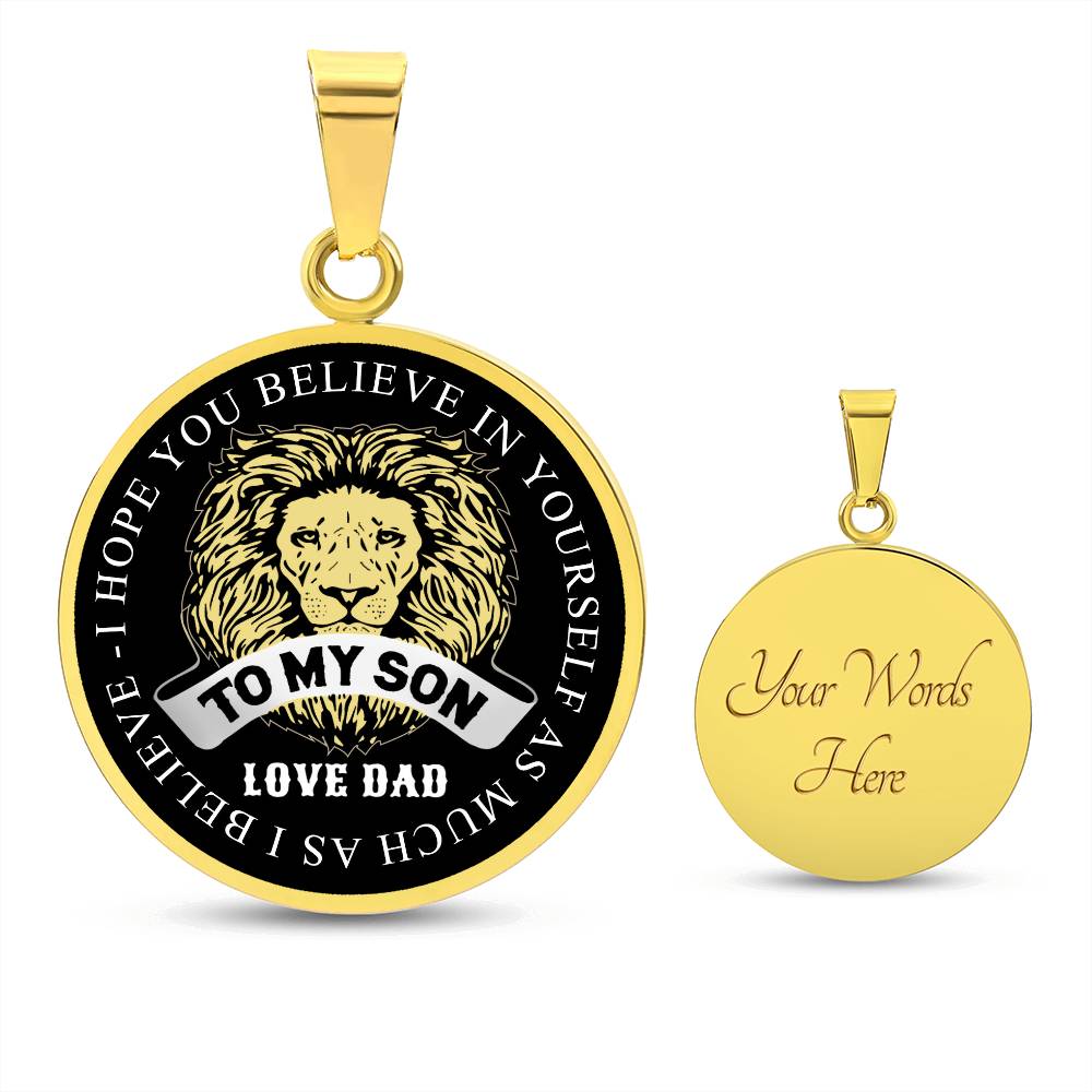 To My Son Lion Dad Gold