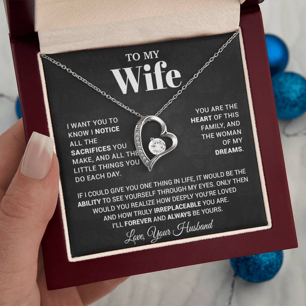 To My Wife Necklace, Christmas Gifts For Women, Anniversary Gift For Wife 6_10_Black