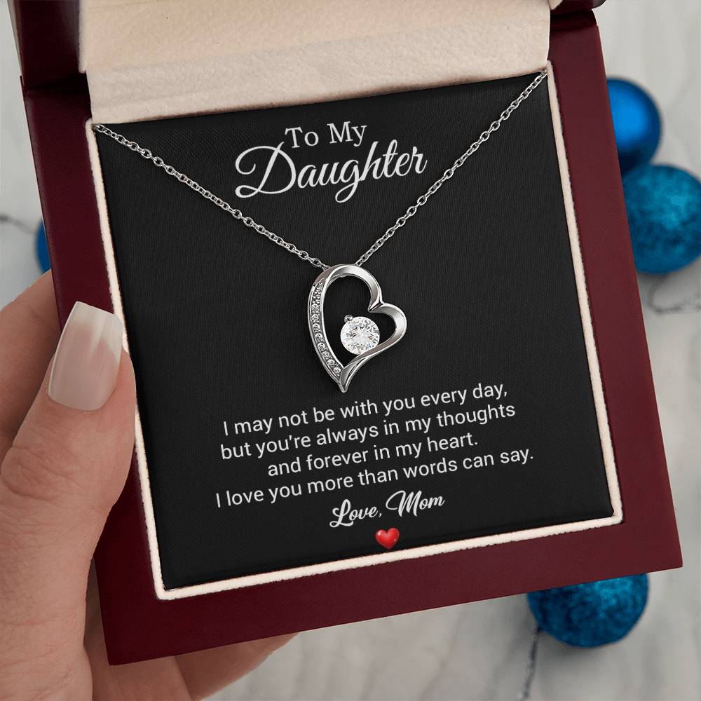 To My Daughter Necklace, Gift For Daughter From Mom, Daughter Mother Necklace