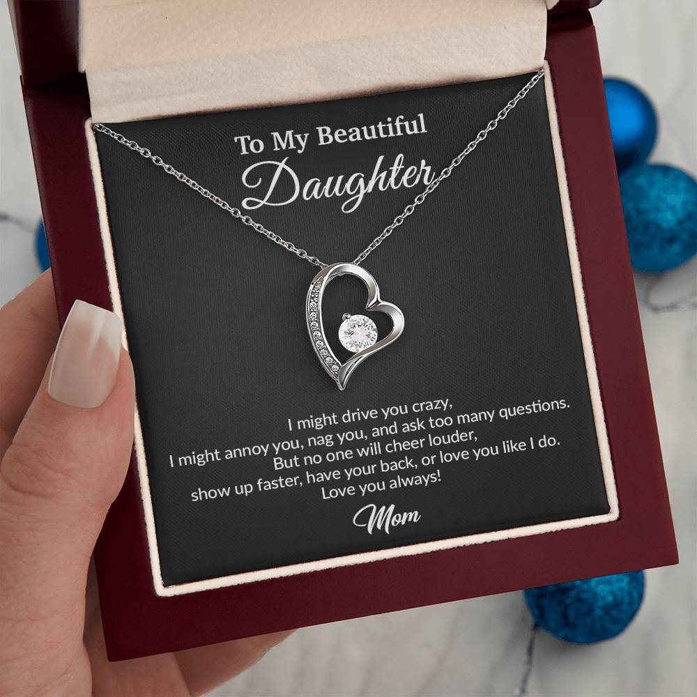 To My Daughter Necklace, Gift for Daughter from Mom, Mother Daughter Necklace