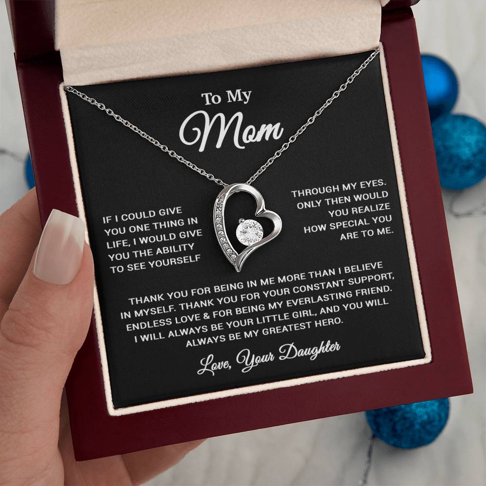 To My Mom Necklace, Sentimental Mother's Day Gift For Mom From Son 30_3_Black