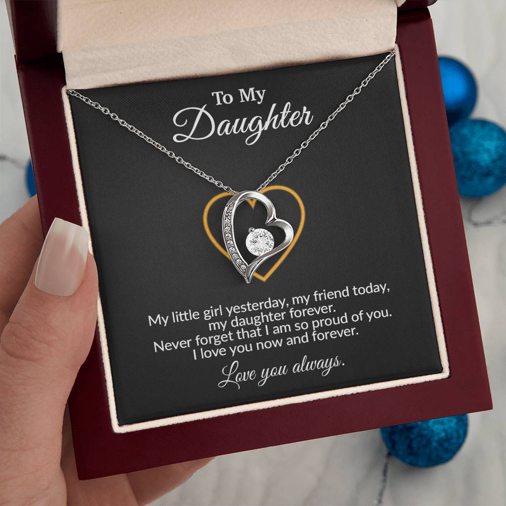 To My Daughter Necklace, Gift for Daughter from Mom, Mother Daughter Necklace