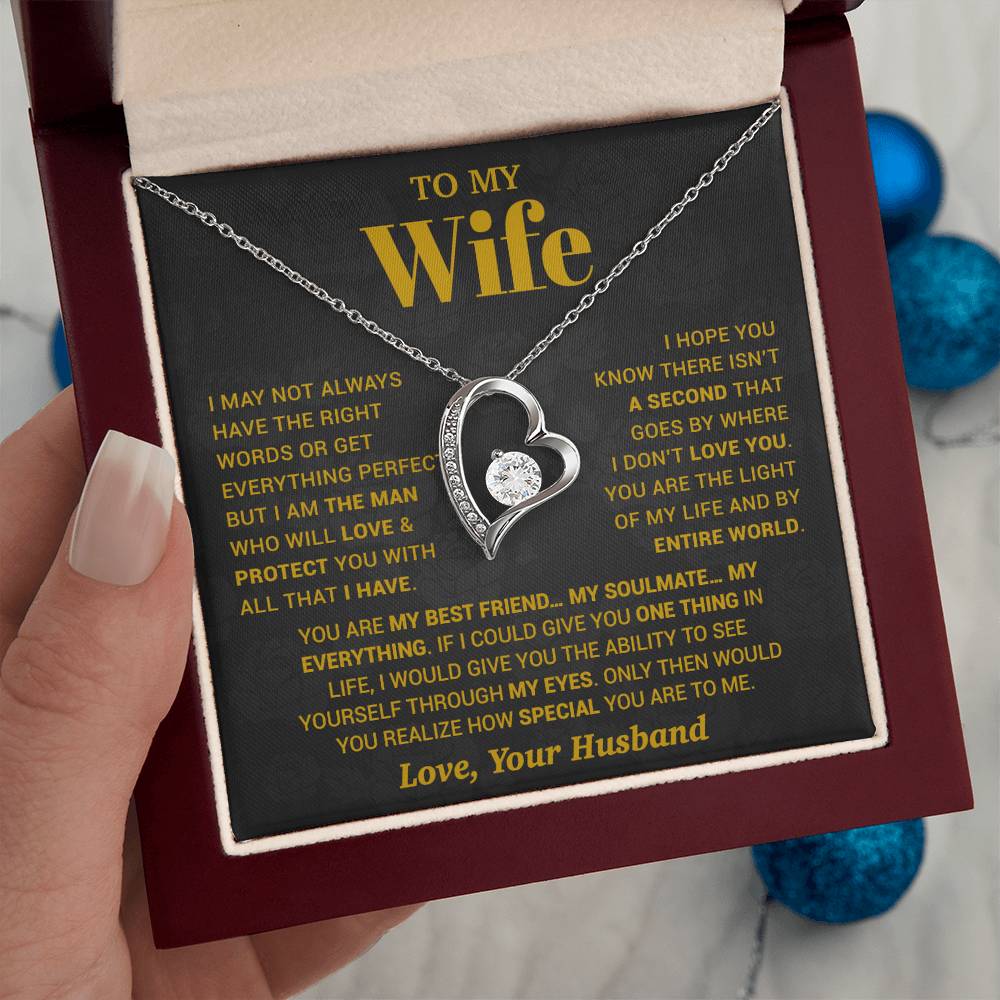 To My Wife Necklace, Christmas Gifts For Women, Anniversary Gift For Wife 13_10_Gold