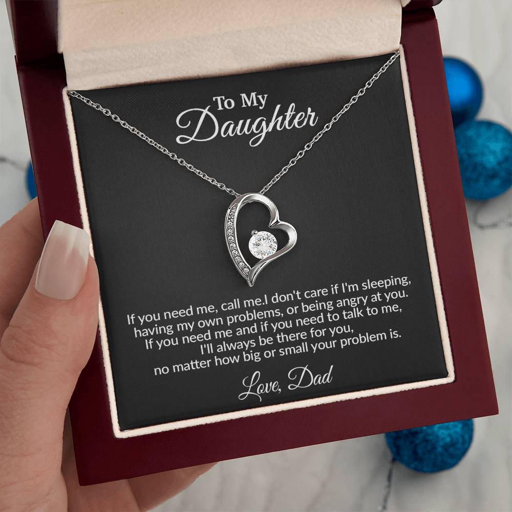 To My Daughter Necklace, Gift for Daughter from Dad, Father Daughter Necklace
