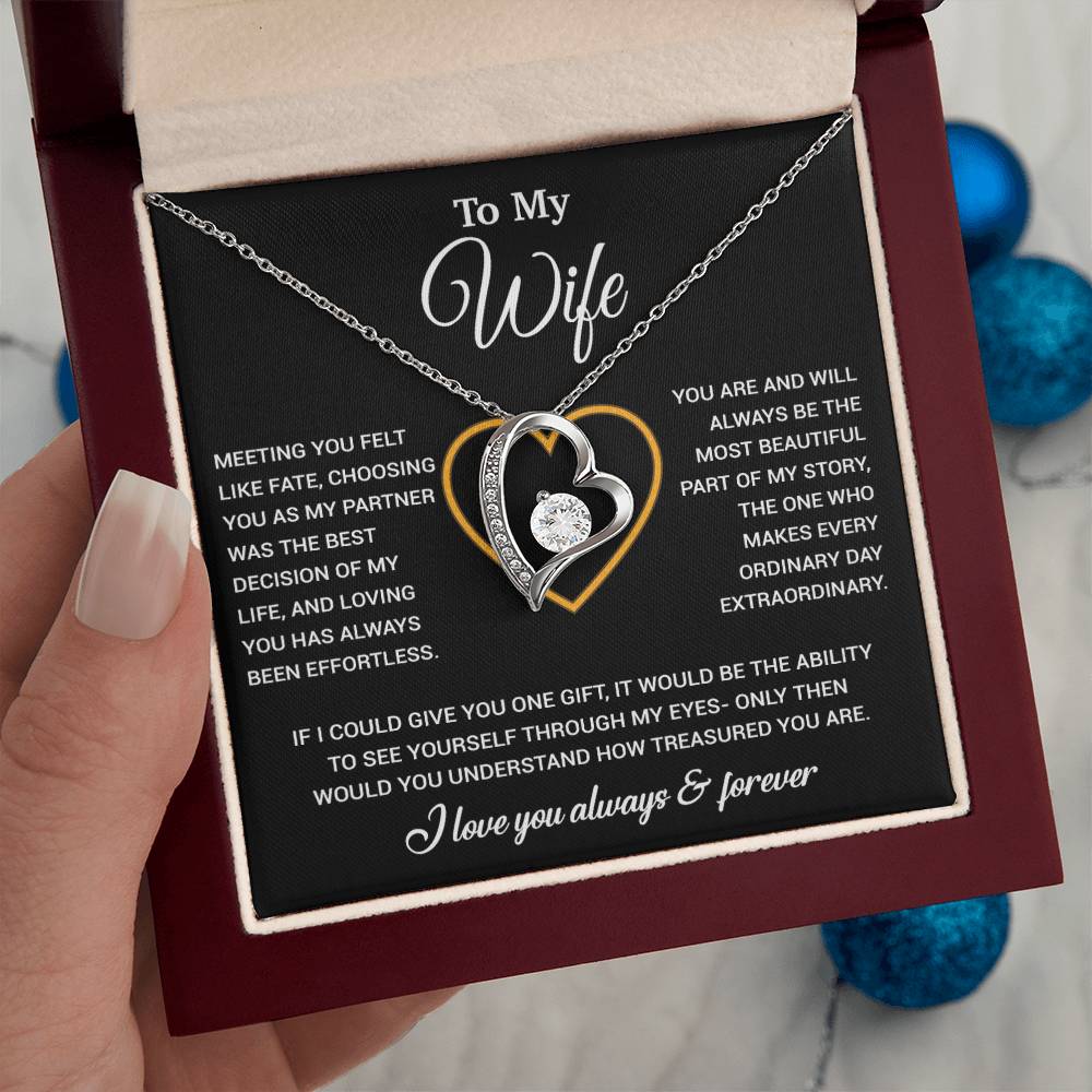 To My Wife Necklace, Christmas Gifts For Women, Anniversary Gift For Wife 1_1_Black