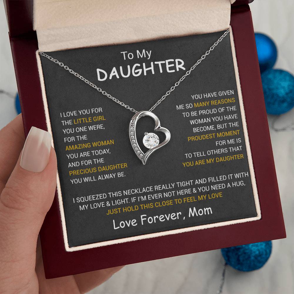To My Daughter Necklace, Daughter Mother Necklace, Daughter Gift From Dad, Mom 1_10