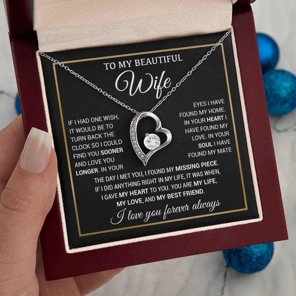 To My Wife Necklace, Christmas Gifts For Women, Anniversary Gift For Wife 6_11_Black