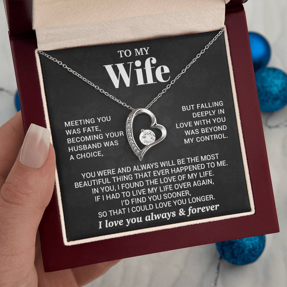 To My Wife Necklace, Christmas Gifts For Women, Anniversary Gift For Wife 7_10_Black