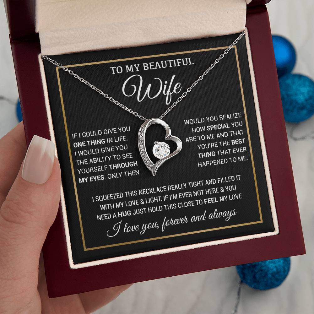 To My Wife Necklace, Christmas Gifts For Women, Anniversary Gift For Wife 5_11_Black