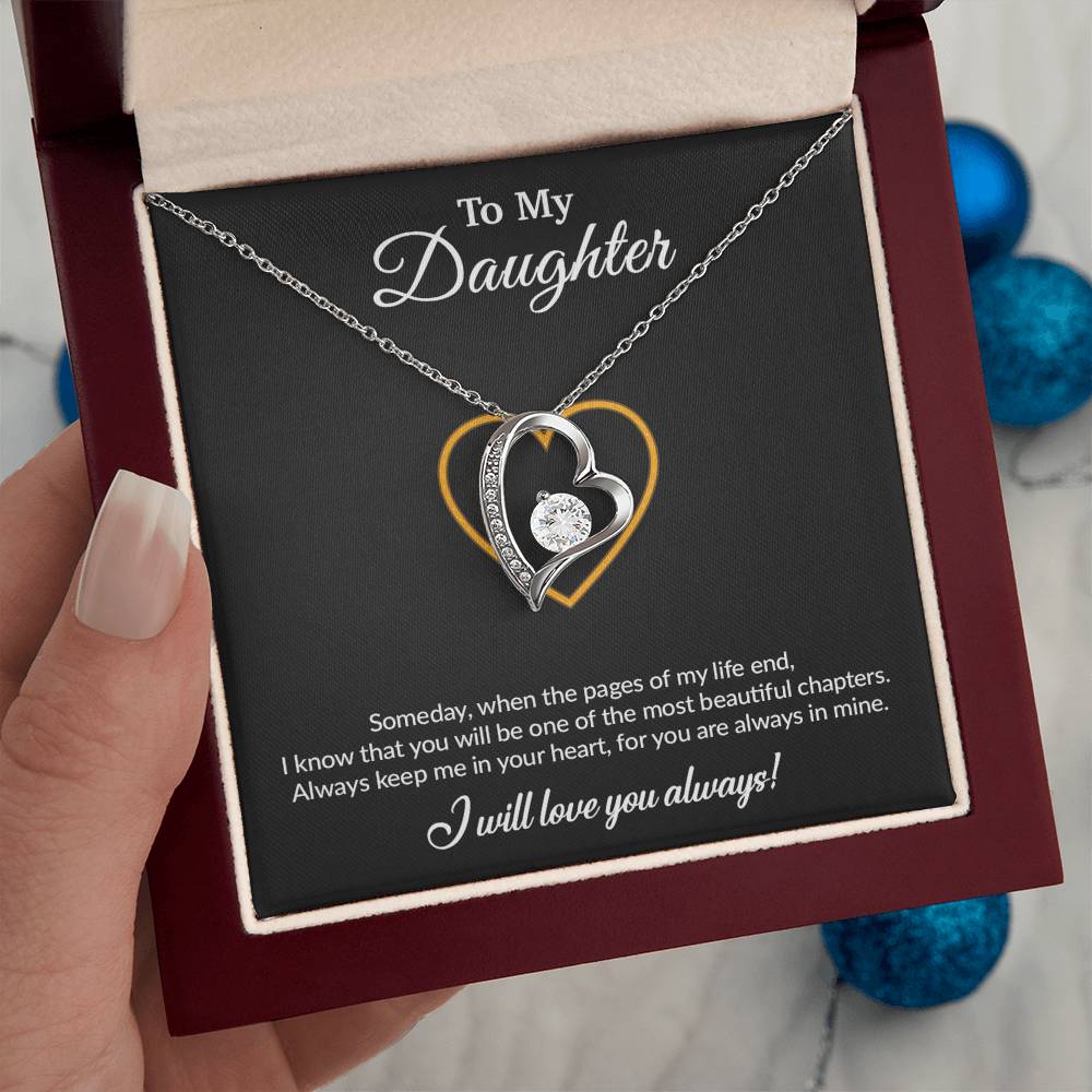 To My Daughter Necklace, Gift for Daughter from Mom, Mother Daughter Necklace