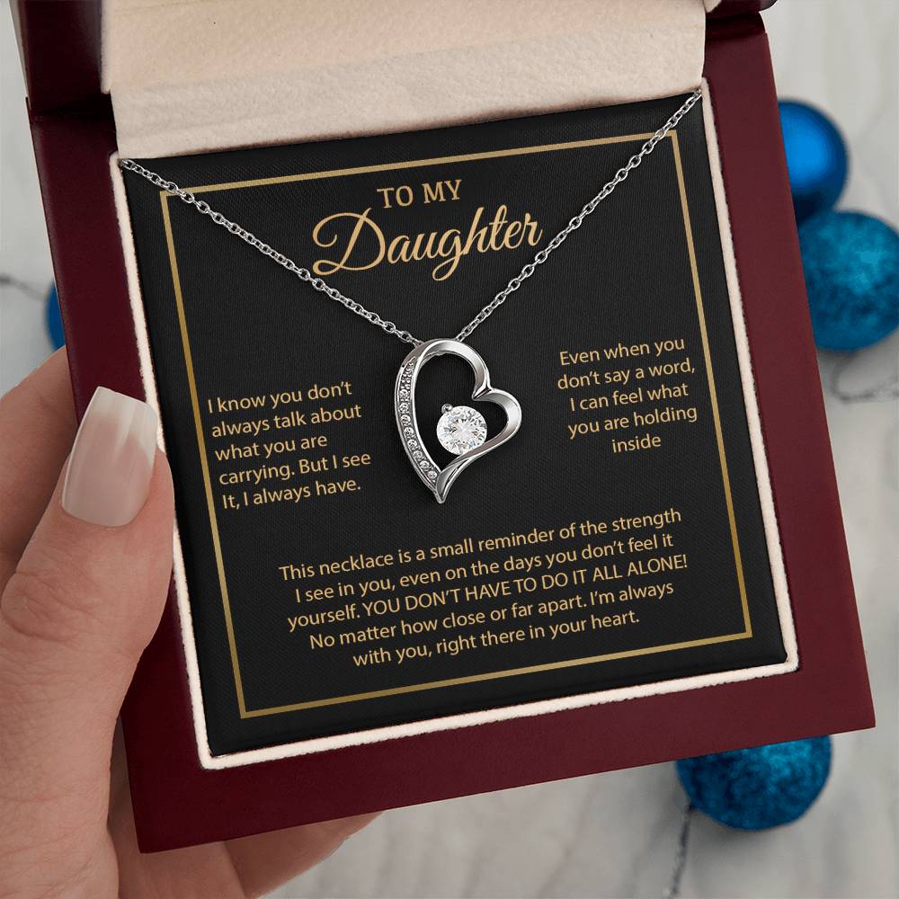 To My Daughter Necklace, Gift for Daughter from Mom, Daughter Mother Necklace 24_3_Gold