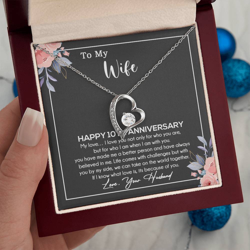 10th Anniversary Gift For Wife Necklace, 10 Year Anniversary, 10th Wedding Gift _11_11
