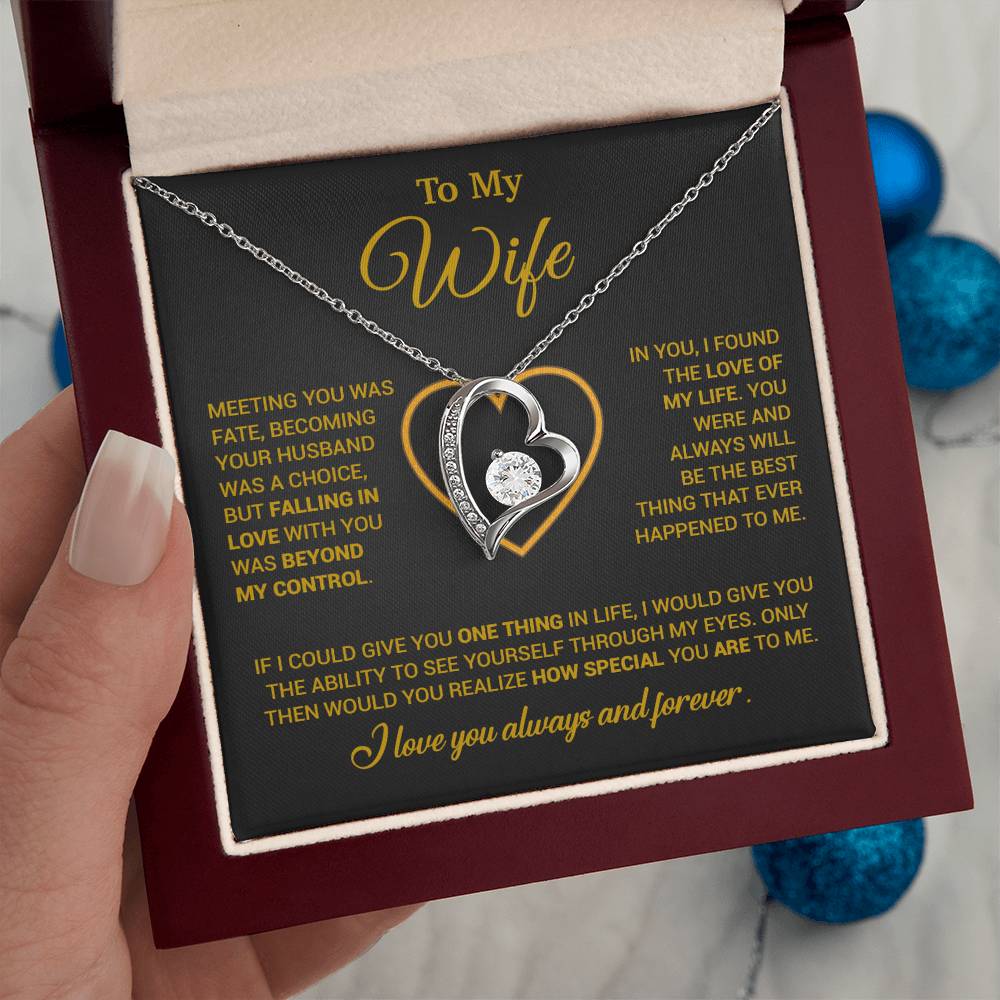 To My Wife Necklace, Christmas Gifts For Women, Anniversary Gift For Wife 11_12_Gold