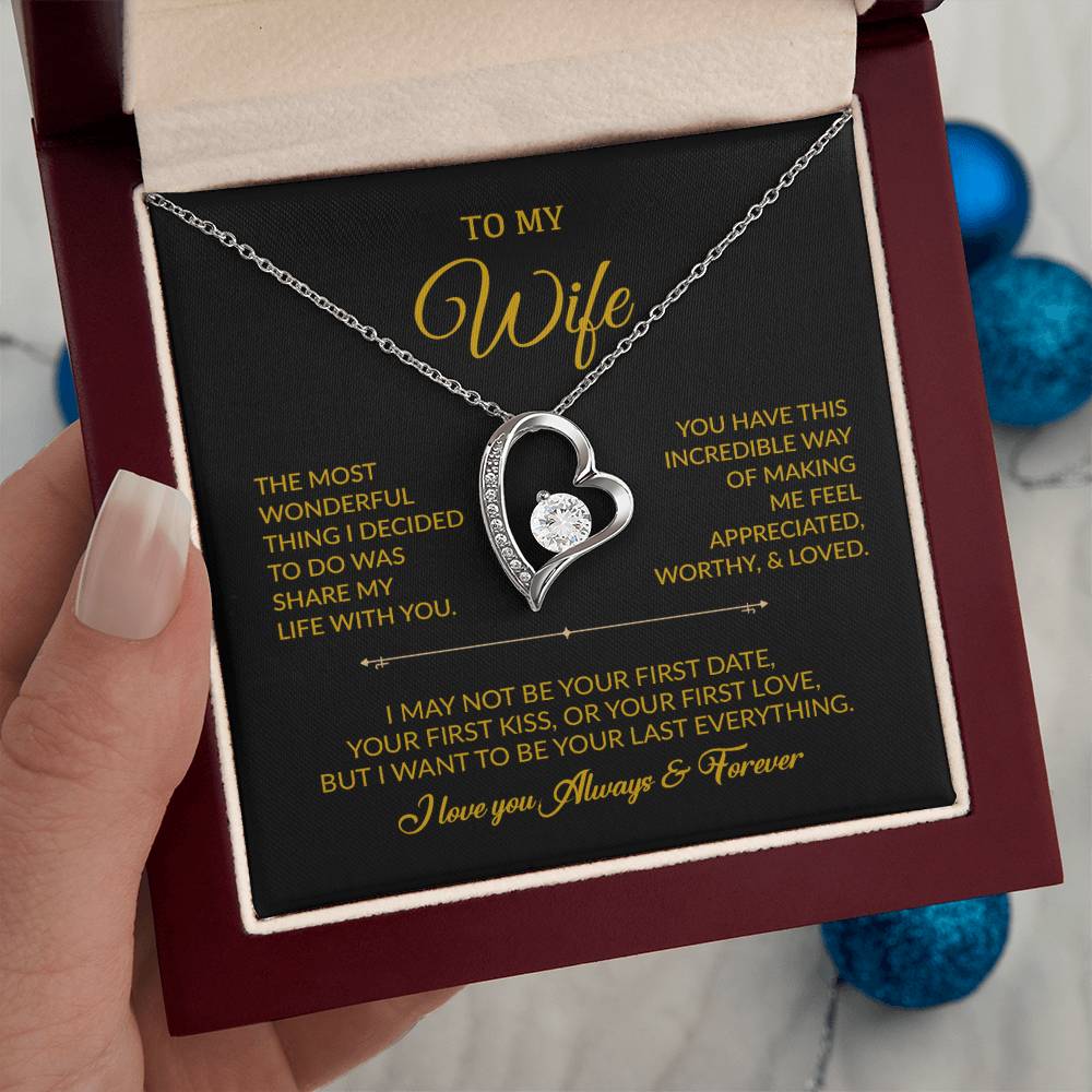 To My Wife Necklace, Gift For Wife, Anniversary Gift For Wife, Necklace For Wife