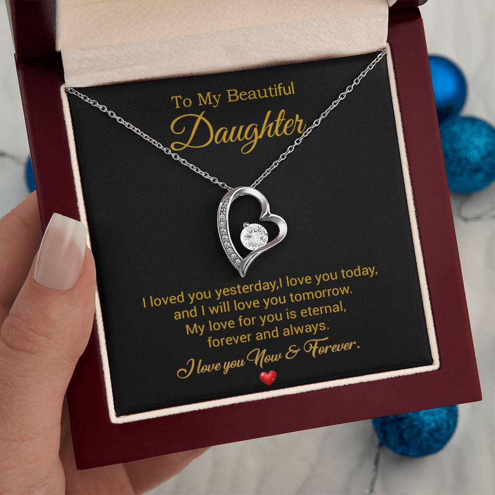 To My Daughter Necklace, Gift For Daughter From Dad, Daughter Father Necklace 30_7_Gold