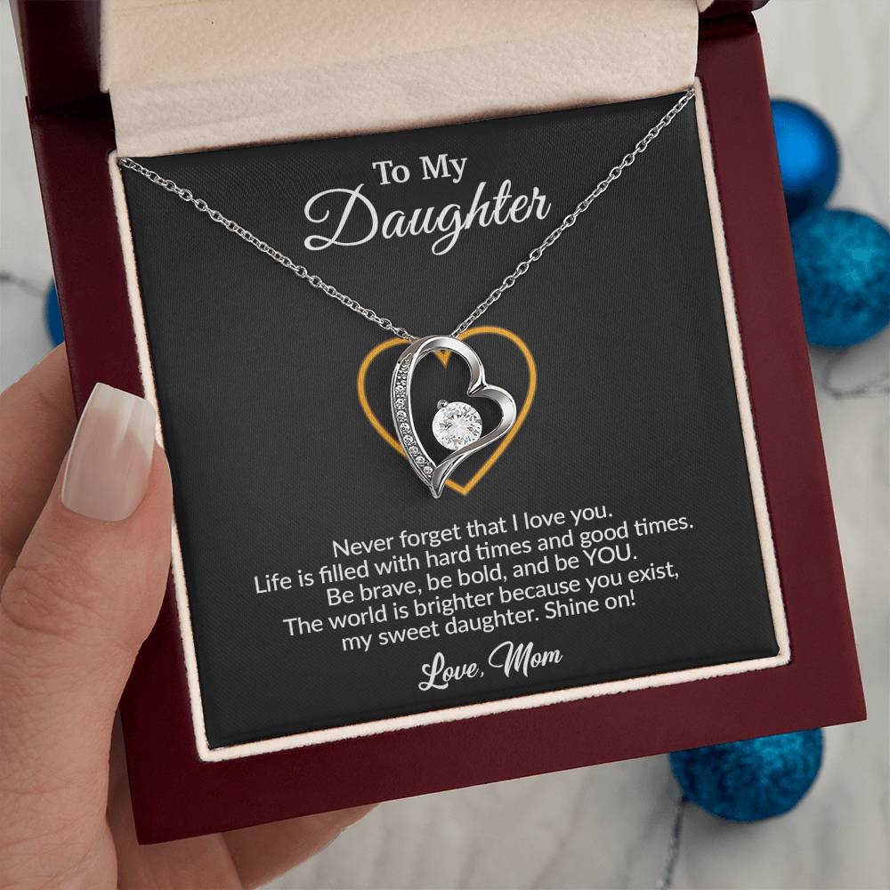 To My Daughter Necklace, Gift for Daughter from Mom, Mother Daughter Necklace