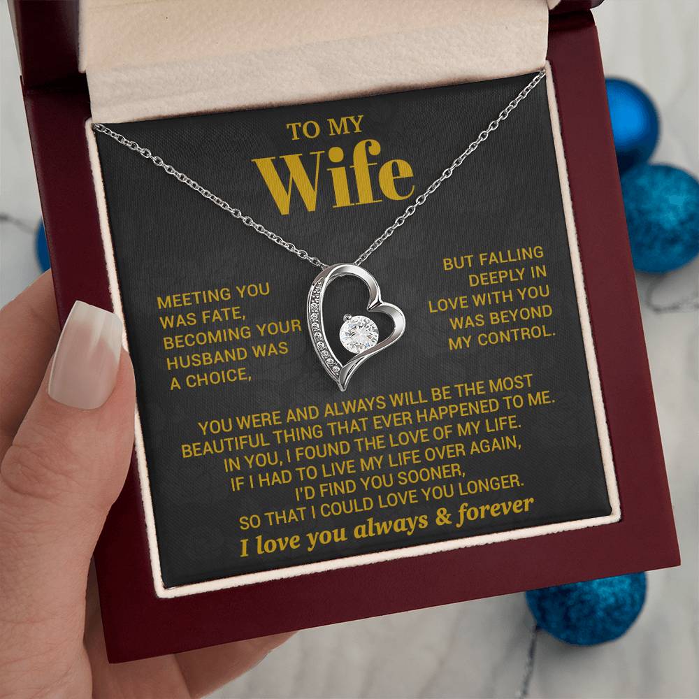 To My Wife Necklace, Christmas Gifts For Women, Anniversary Gift For Wife 7_10_Gold