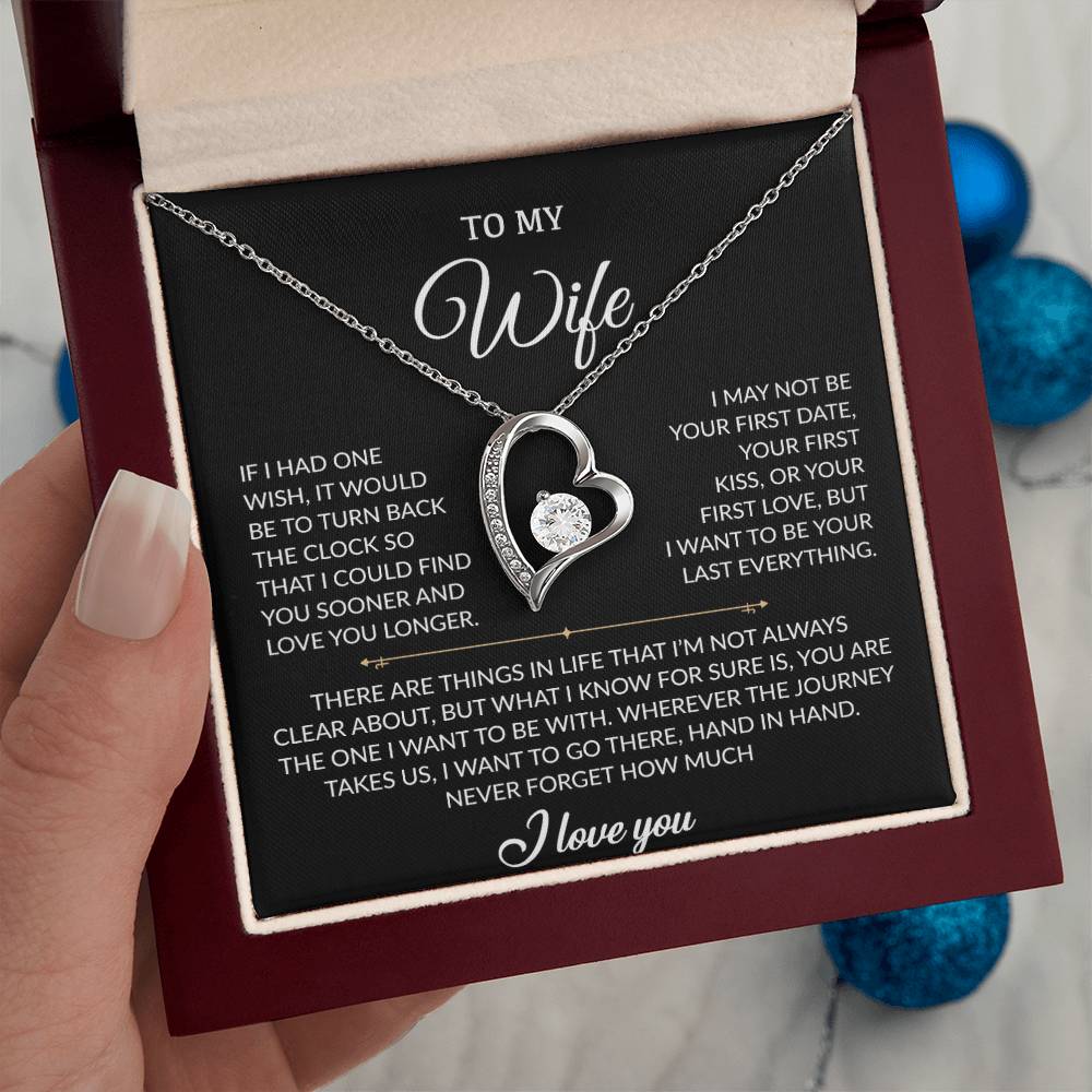 To My Wife Necklace, Gift For Wife, Anniversary Gift For Wife, Necklace For Wife 28_7_Black
