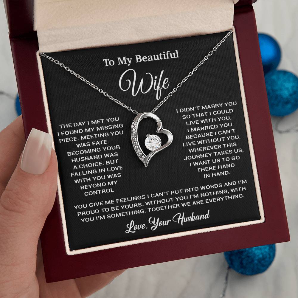 To My Wife Necklace, Vanlentines Gifts For Women, Anniversary Gift For Wife 2_2_Black