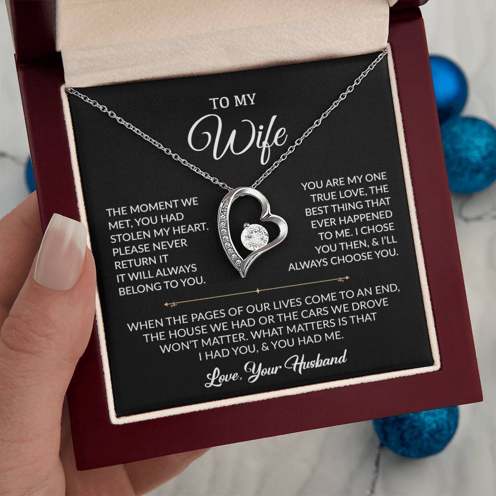 To My Wife Necklace, Gift For Wife, Anniversary Gift For Wife, Necklace For Wife