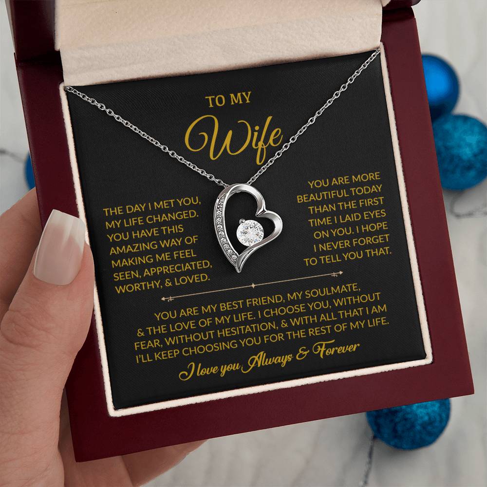 To My Wife Necklace, Gift For Wife, Anniversary Gift For Wife, Necklace For Wife