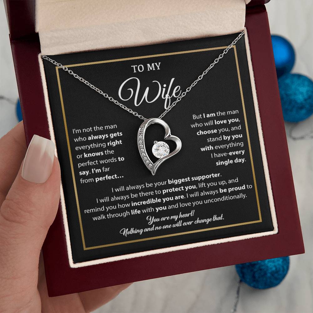 To My Wife Necklace, Gift For Wife, Anniversary Gift For Wife, Necklace For Wife 5_1_Black