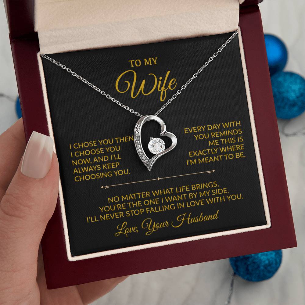 To My Wife Necklace, Gift For Wife, Anniversary Gift For Wife, Necklace For Wife