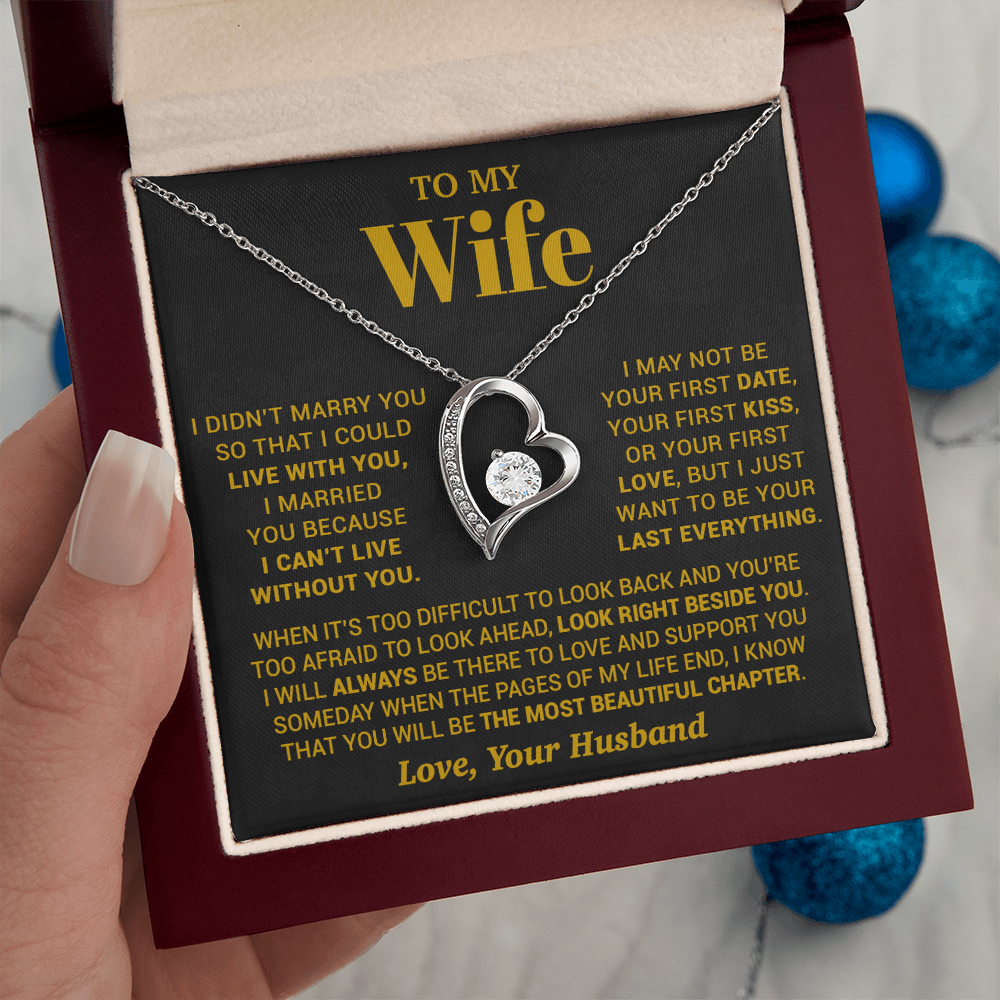 To My Wife Necklace, Christmas Gifts For Women, Anniversary Gift For Wife 28_9_Gold