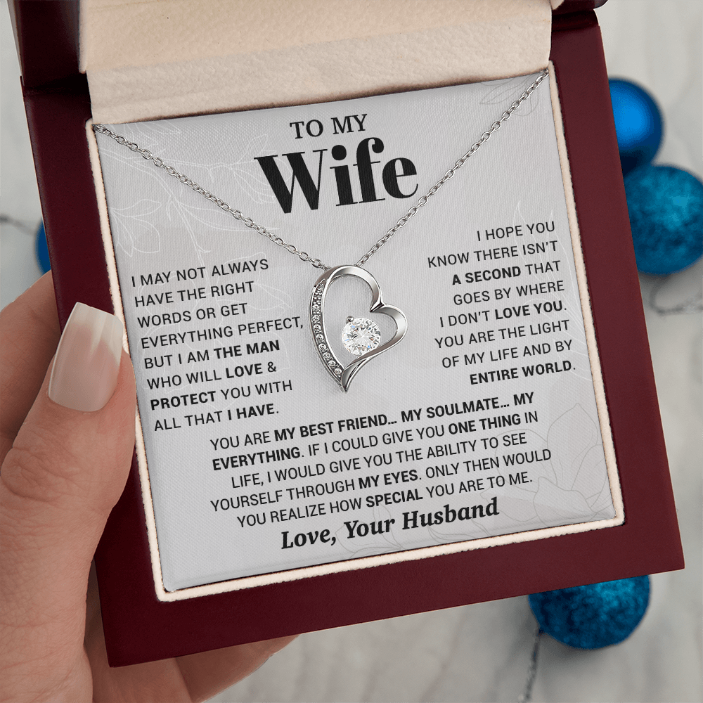 To My Wife Necklace, Christmas Gifts For Women, Anniversary Gift For Wife 13_10_White