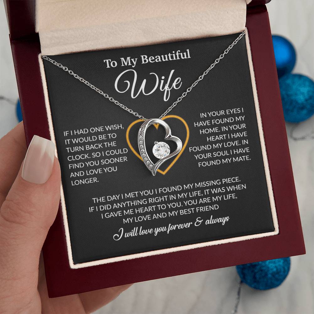 To My Wife Necklace, Christmas Gifts For Women, Anniversary Gift For Wife 21_12_Black