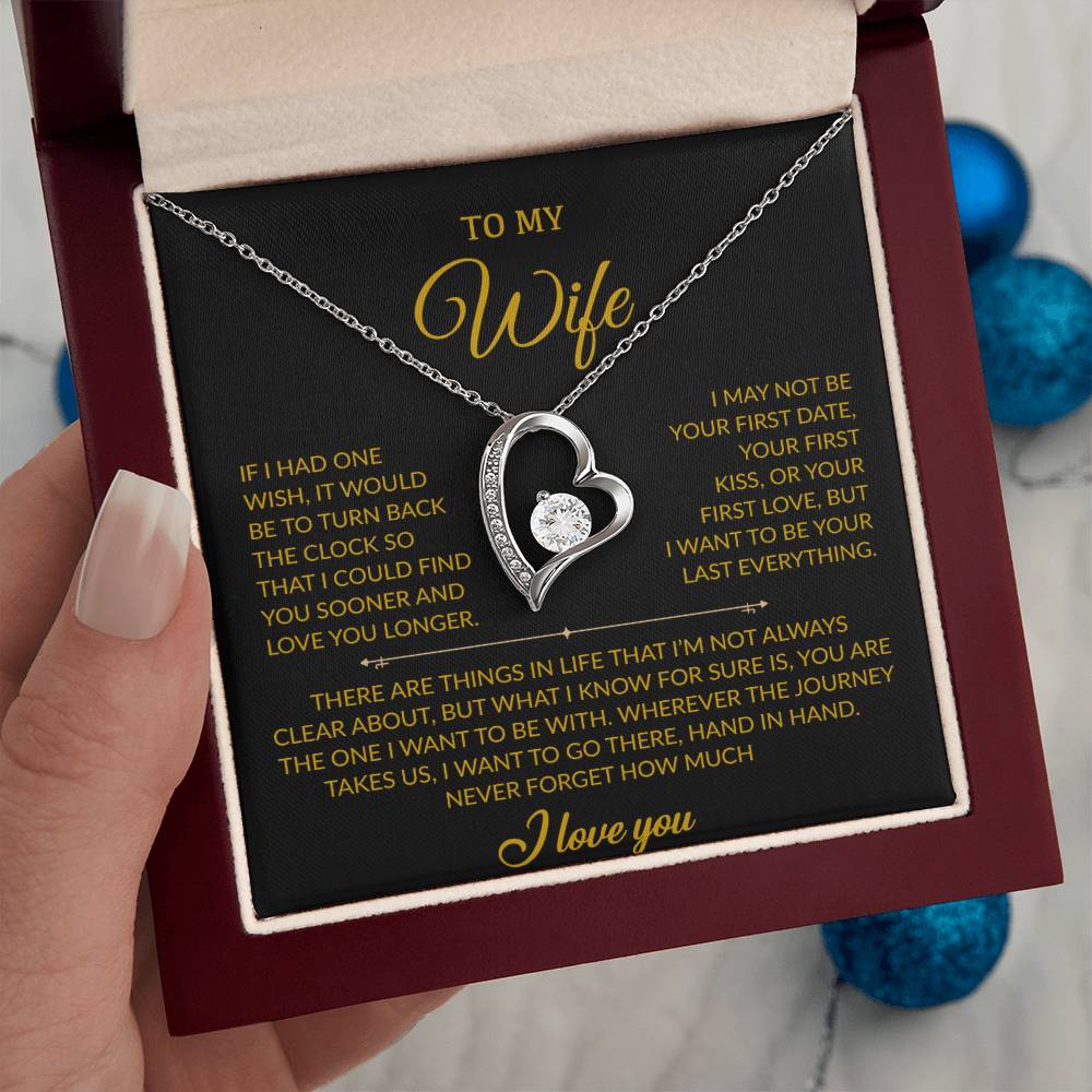 To My Wife Necklace, Gift For Wife, Anniversary Gift For Wife, Necklace For Wife 28_7_Gold