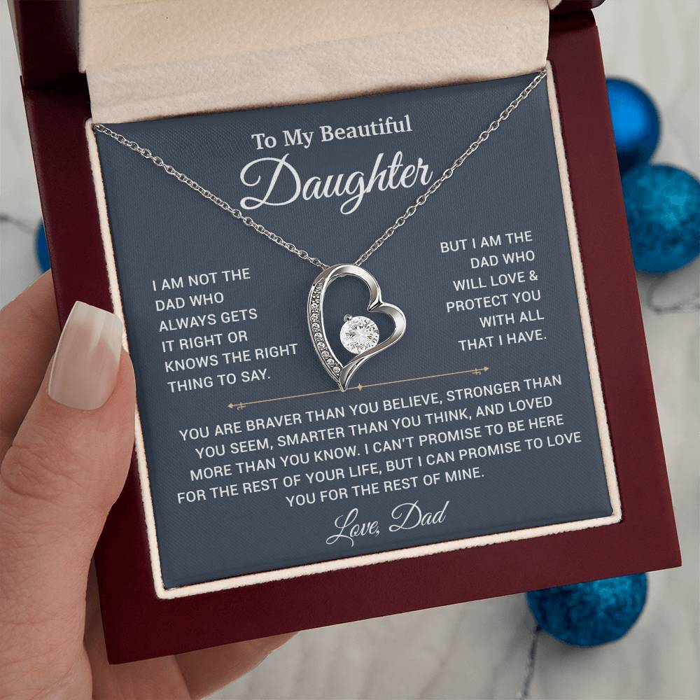 To My Daughter Necklace, Gift for Daughter from Dad, Father Daughter Necklace