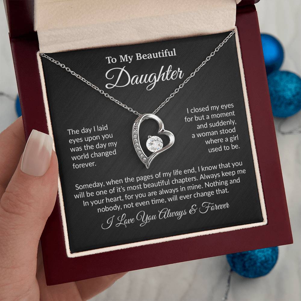 To My Daughter Necklace, Daughter Mother Necklace, Daughter Gift From Mom 8_11_Black