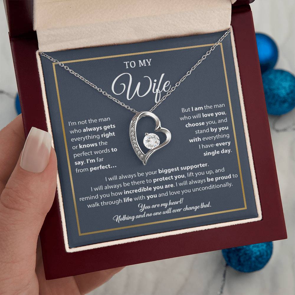 To My Wife Necklace, Gift For Wife, Anniversary Gift For Wife, Necklace For Wife 5_1_Blue_White