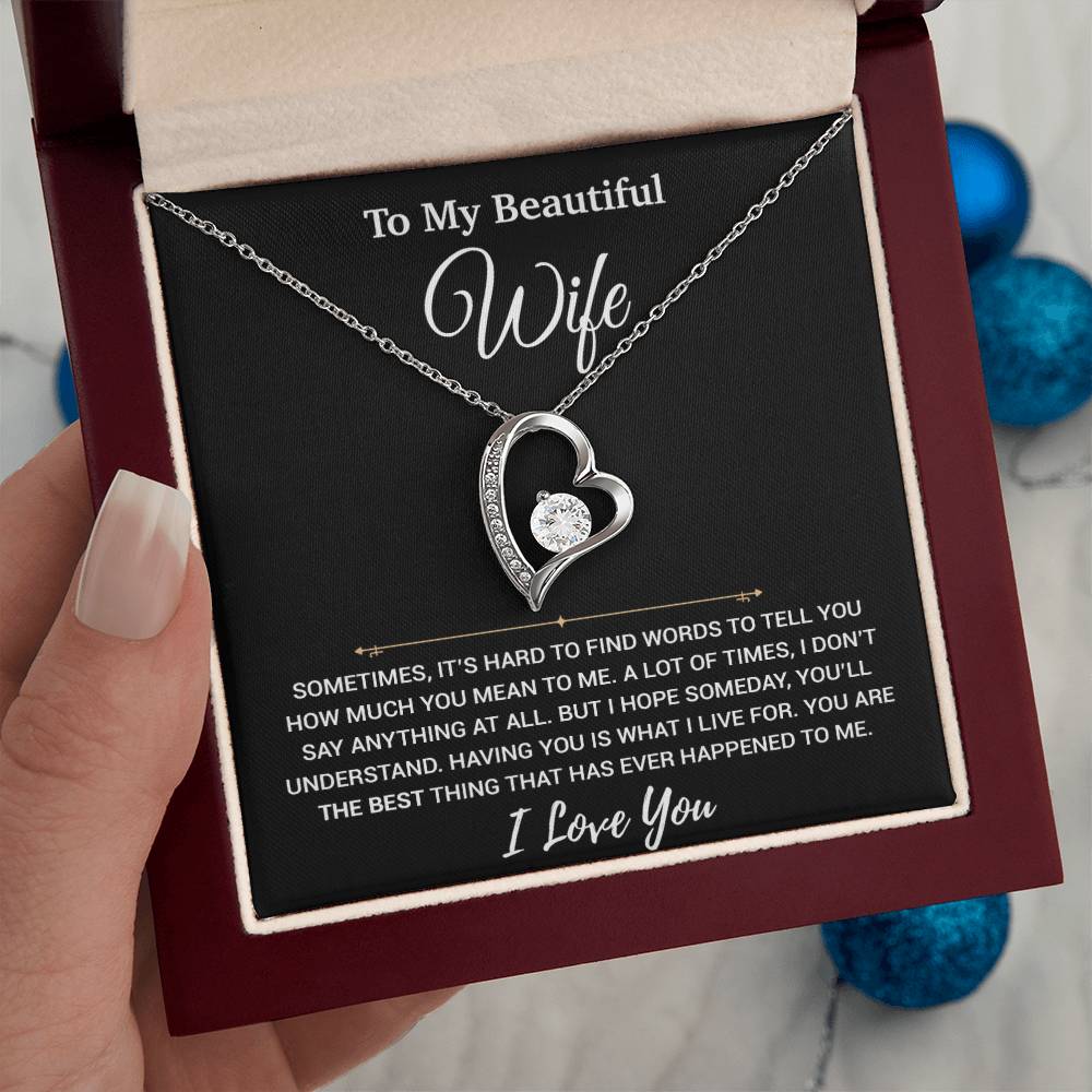 To My Wife Necklace, Christmas Gifts For Women, Anniversary Gift For Wife 20_11_Black