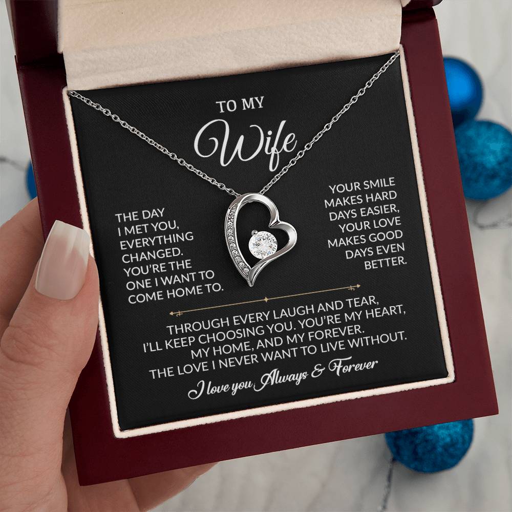 To My Wife Necklace, Gift For Wife, Anniversary Gift For Wife, Necklace For Wife