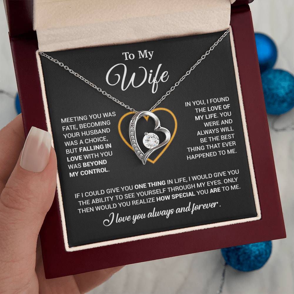 To My Wife Necklace, Christmas Gifts For Women, Anniversary Gift For Wife 11_12_Black
