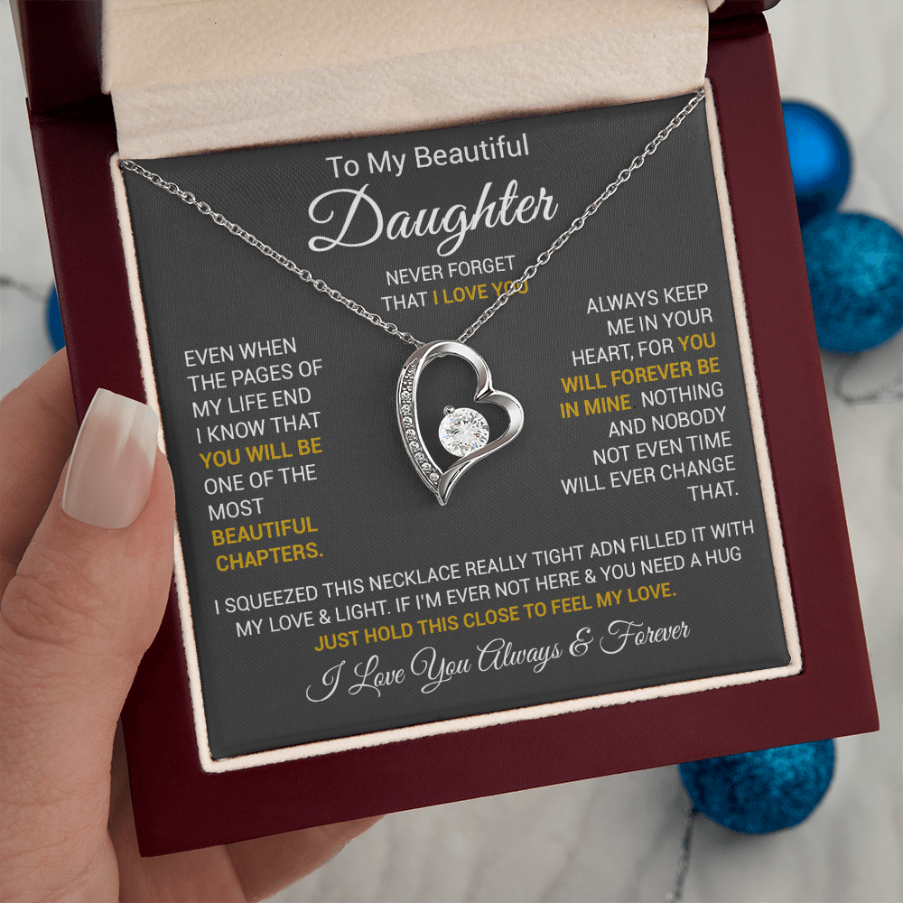 To My Daughter Necklace, Daughter Father Necklace, Daughter Gift From Dad, Mom 2_10