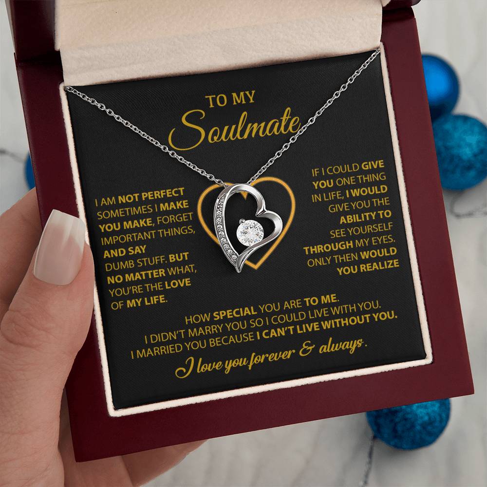 To My Soulmate Necklace, Gift For Wife From Husband, Valentines Gift For Wife 12_2_Gold