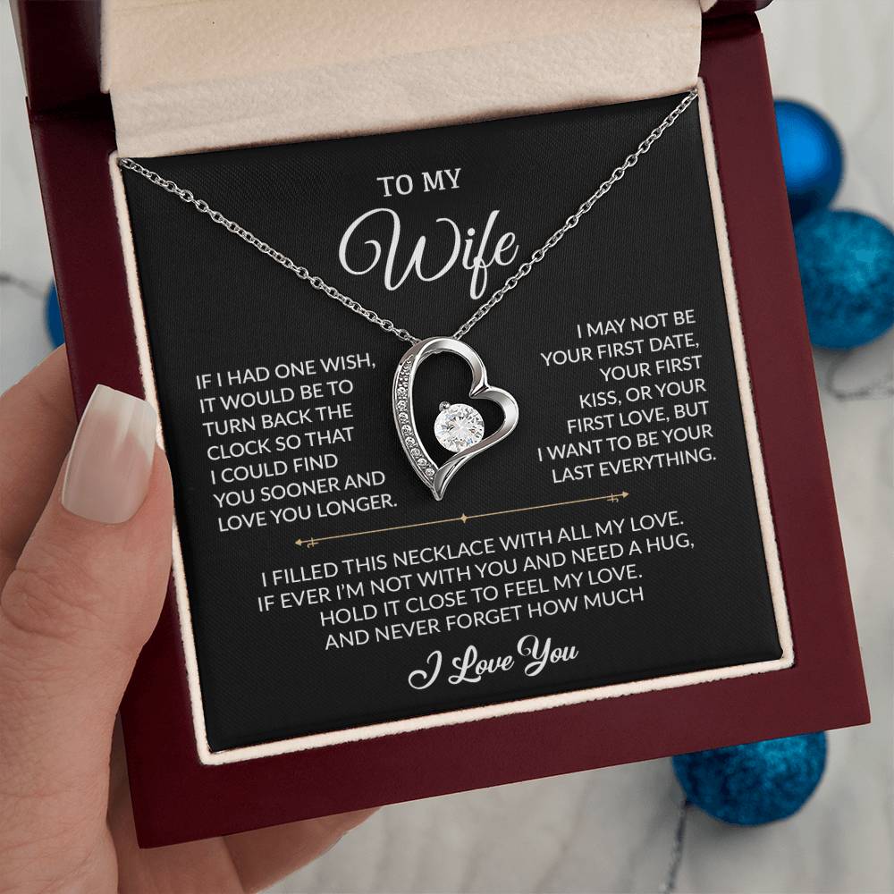 To My Wife Necklace, Gift For Wife, Anniversary Gift For Wife, Necklace For Wife 2_8_Black