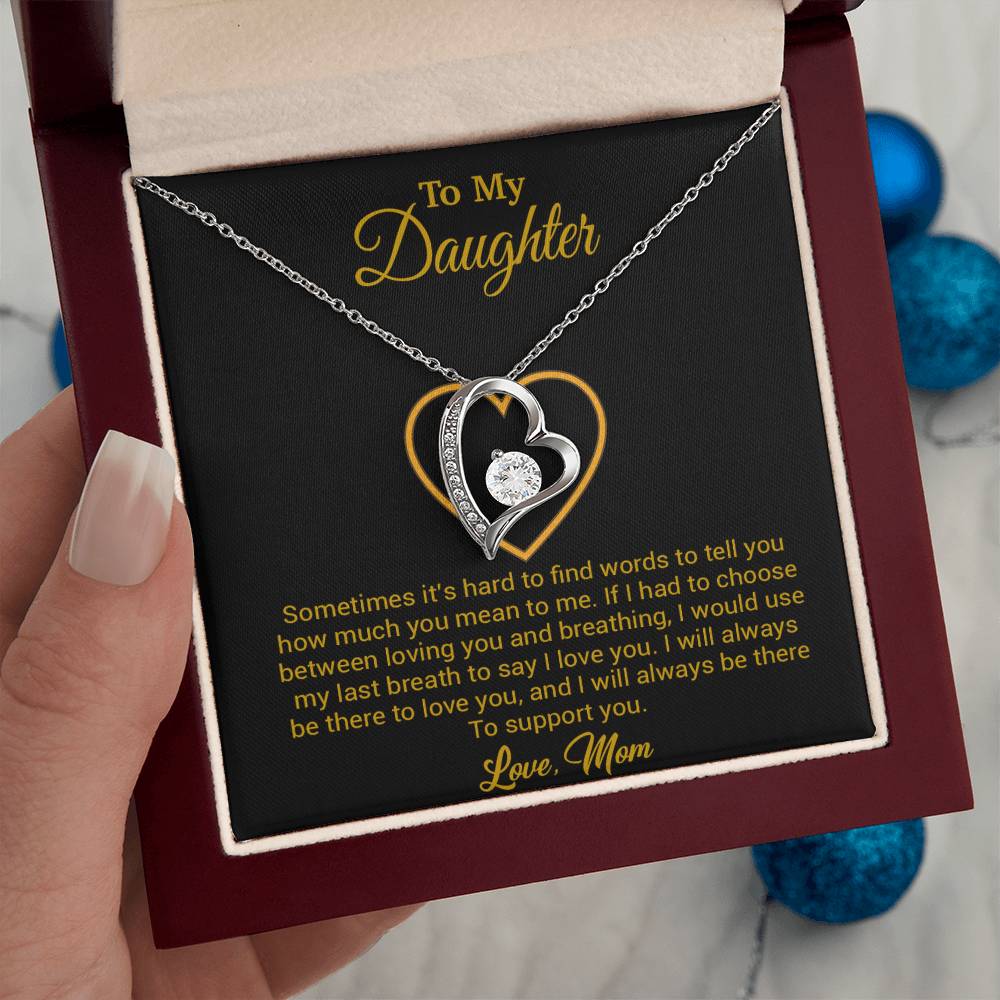 To My Daughter Necklace, Gift for Daughter from mom, Daughter mother Necklace 31_3_Gold