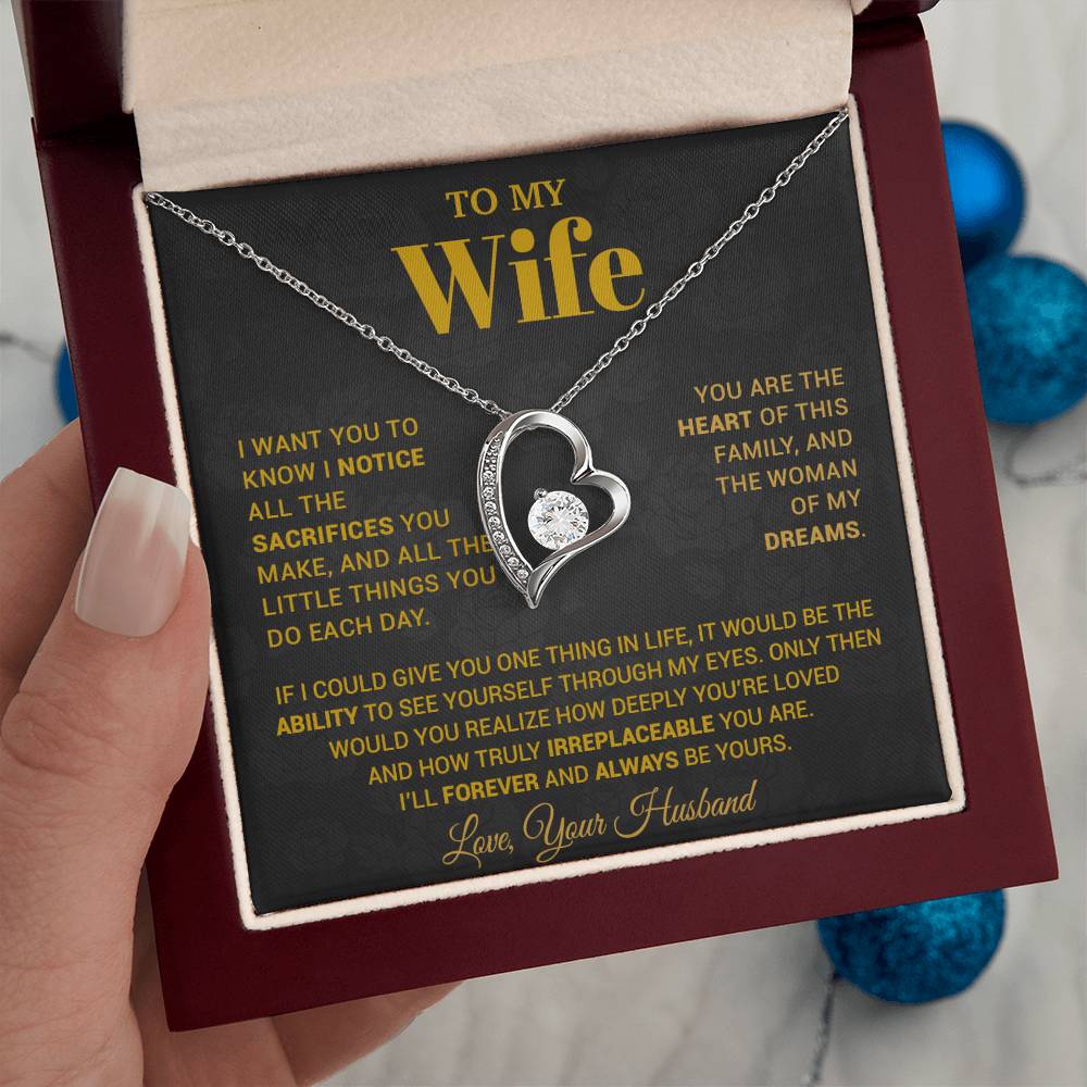 To My Wife Necklace, Christmas Gifts For Women, Anniversary Gift For Wife 6_10_Gold