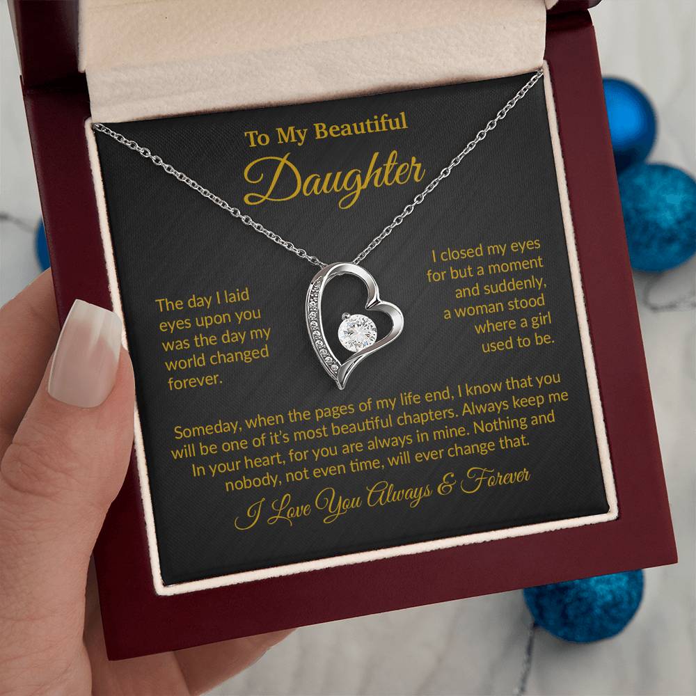 To My Daughter Necklace, Daughter Mother Necklace, Daughter Gift From Mom 8_11_Gold
