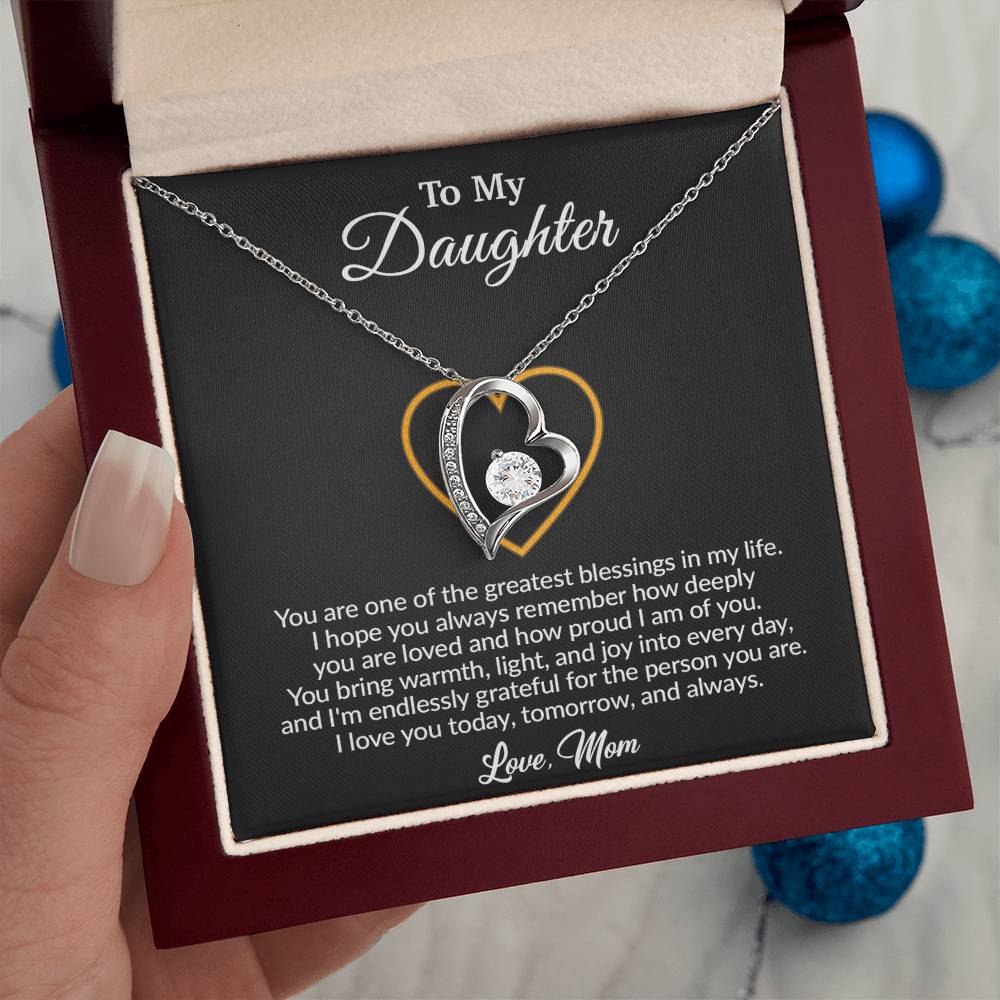 To My Daughter Necklace, Gift for Daughter from Mom, Mother Daughter Necklace